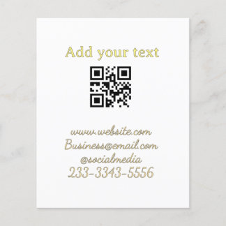 Flyer código QR personalizado simples adicione o texto d