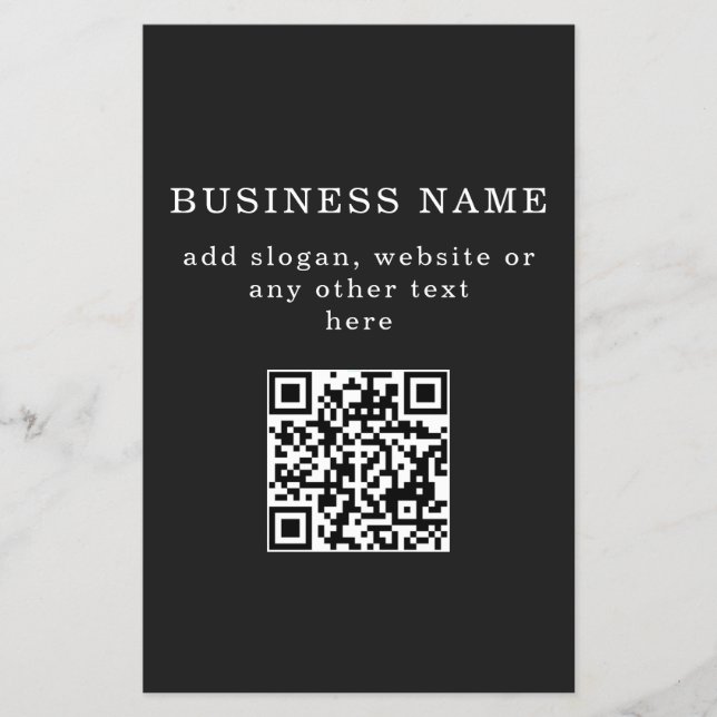 Flyer Código QR promocional empresarial  (Frente)