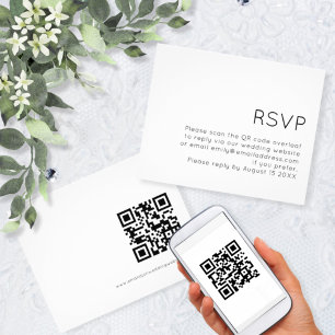Flyer Código QR Simples - PAPEL - RSVP de Casamento Bra