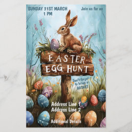 Flyer Coelho da Páscoa - Caça ao Ovo da Páscoa