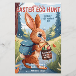 Flyer Coelho da Páscoa - Caça ao Ovo da Páscoa