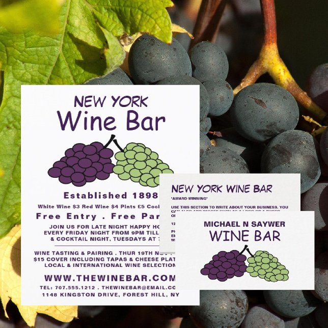 Flyer Cofras de uvas, Bares de vinho/Vinhos (Criador carregado)