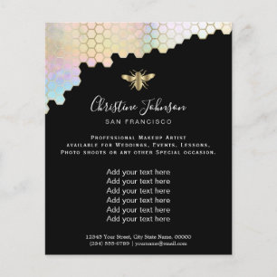 Flyer cola de mel pastel em fundo negro