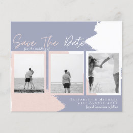 Flyer Colagem de Fotografias BUDGET Guardar Data Abstrat