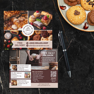 Flyer Colagem de Fotos de Marketing da Padaria Neutrals 