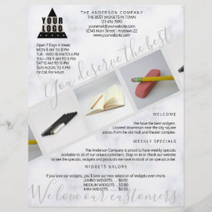 Flyer Colar de Colagem Assimétrico de 3 Fotos em Mármore