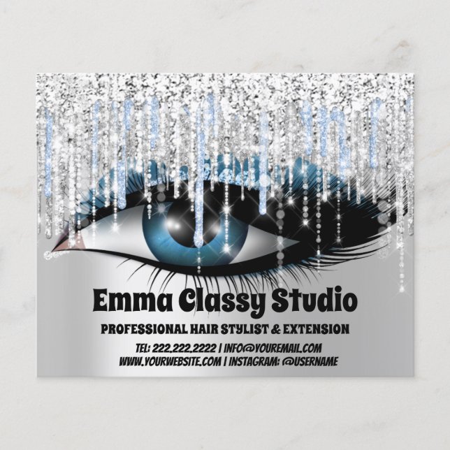 Flyer Colheita Do Cabeleireiro Colas Cinzas De Prata Col (Frente)