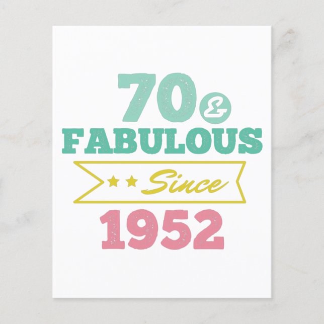Flyer Colorido 70 e fabuloso desde 1952 (Frente)