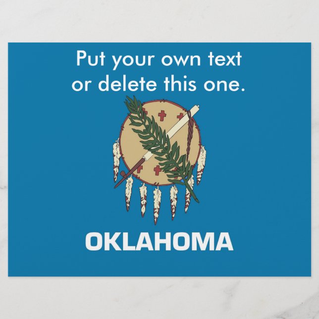 Flyer com Flag de Oklahoma, EUA (Frente)