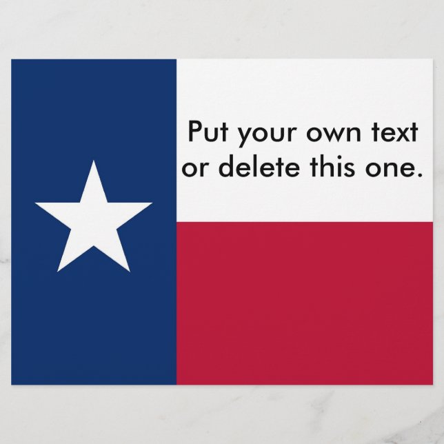 Flyer com Flag do Texas, EUA (Frente)