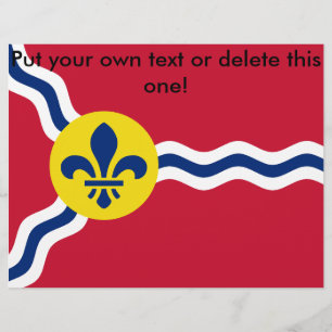 Flyer com Flag of Rua Louis, Missouri