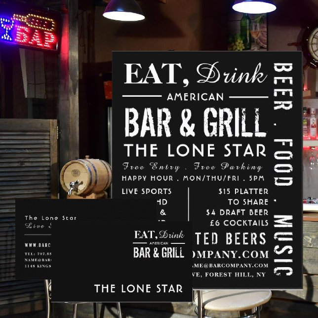 Flyer Coma, Beba Bar & Grill, Publicidade Pub/Brewery (Criador carregado)