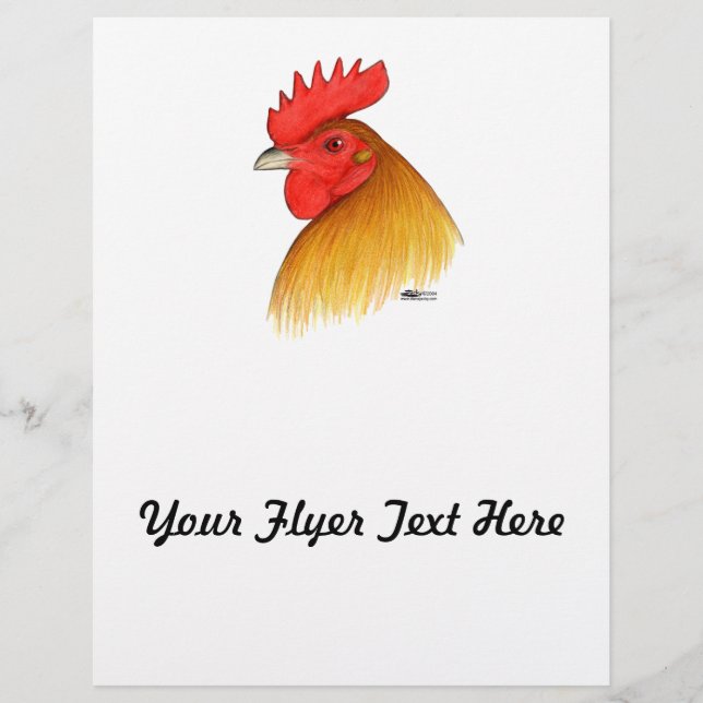 Flyer Comb de Solteiro de Marca Gamecock (Frente)