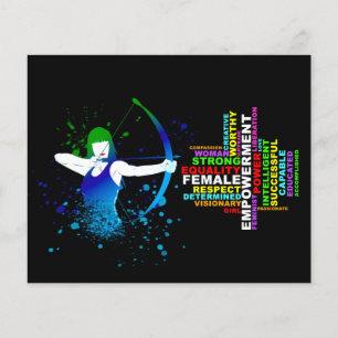 Flyer Combo Arqueira Feminina; Mulheres Fortes; Vote Azu