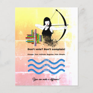 Flyer Combo Female Archer, Fortes Mulheres e Vote Azul