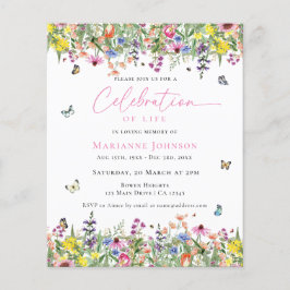 Flyer Comemoração moderna do orçamento da vida Floral Me