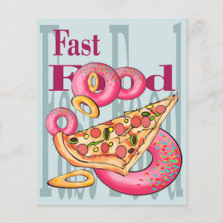 Flyer Comidas rápidas | Comida do hambúrguer Rosquinha