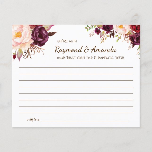 Flyer Compartilhe uma ideia de data para a placa de Chá  (Frente)