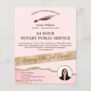 Flyer Compartimento do notário e do empréstimo móvel,