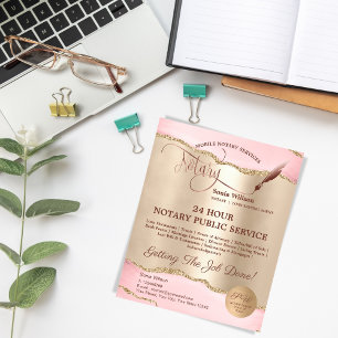 Flyer Compartimento do notário e do empréstimo móvel,