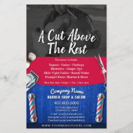 Flyer Compro de Barber e Modelo de Cupom Personalizável 