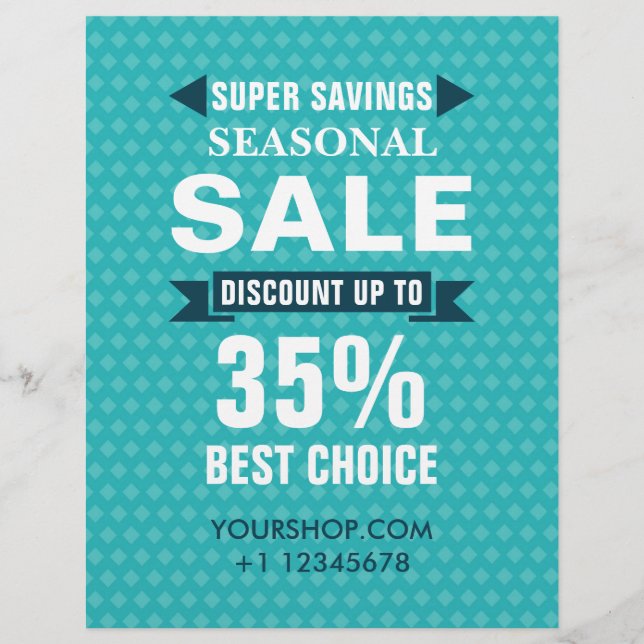 Flyer Compro de Desconto de Venda Sazonal (Frente)