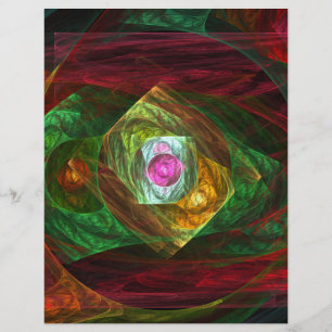 Flyer Conexões Dinâmicas Arte Fractal Abstrata Luminosa