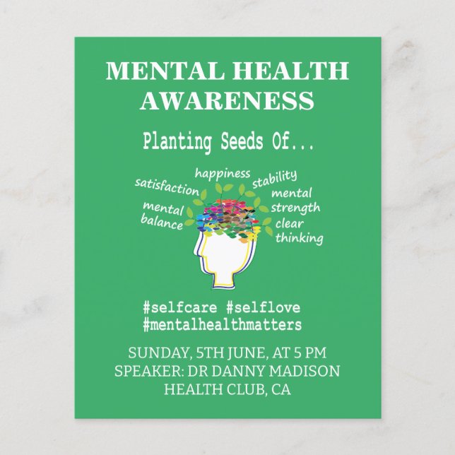 Flyer Conscientização sobre Saúde Mental (Frente)