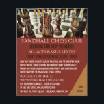 Flyer Conselho Pintado de Xadrez, Publicidade de Clube d<br><div class="desc">Conselho Pintado De Xadrez,  Folhetos De Publicidade Do Chess Club Por Loja De Cartão de visita.</div>