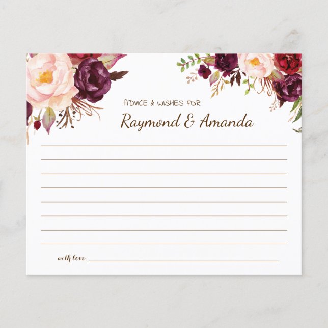 Flyer Conselhos e Desejos para a placa de Chá de panela  (Frente)