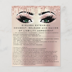 FLYER CONSENTIMENTO DE EXTENSÃO DO EYELASH, DISPONIBILI