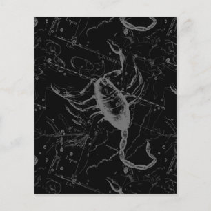 Flyer Constelação de Scorpio Hevelius 1690 em Preto