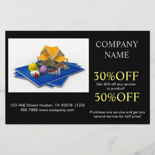 Flyer Construção de remodelação Home do contratante 