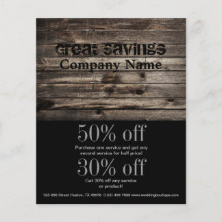 Flyer construção de vintage de madeira handyman