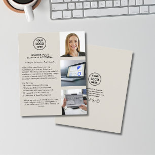 Flyer Consultor de Logotipo Moderno Empresarial