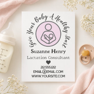 Flyer Consultora de Lactação Amamentação Leche Bebê