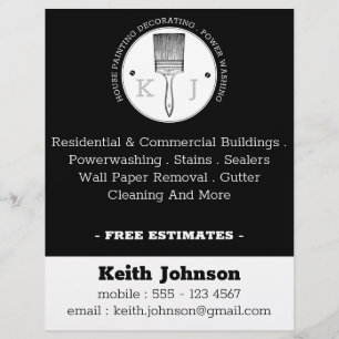 Flyer Contratado de Lavagem de Energia com Pintor de Cas