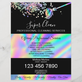 Flyer Controlador de Serviços de Limpeza de Casa Familia