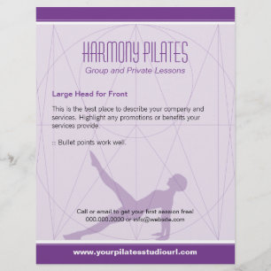 Flyer Convergent Lines Purple Pilates