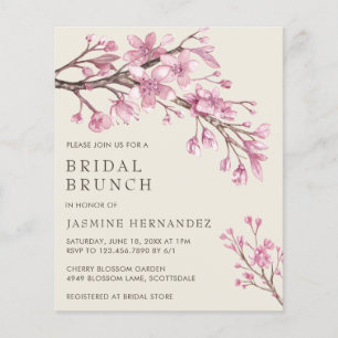 Flyer Convidado de Bridal Bridal para Orçamento de Cherr