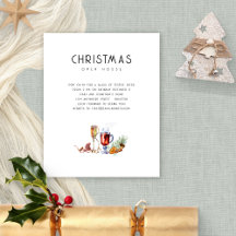 Convidar Bebidas Abertas de Natal em PAPEL