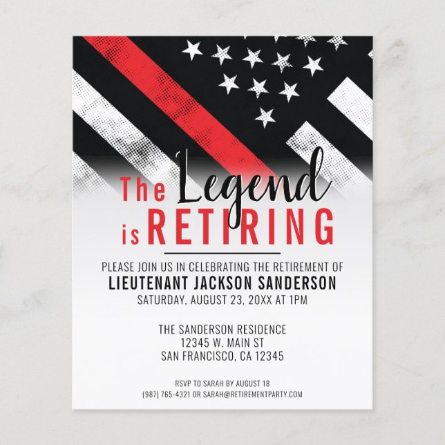 Flyer Convite à Linha Vermelha para Retirada de Bombeiro (Frente)