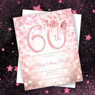 Flyer Convite à Luz de Aniversário do 60.º Voz Floral Do