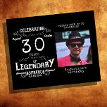 Flyer Convite aniversário de 30 anos de Orçamento Preto<br><div class="desc">Você está fazendo 30? Celebre o seu marco com o nosso belo folheto de convite do estilo vintage preto e branco. Perfeito para convites amigáveis ao orçamento, este folheto oferece um design simples, mas atraente, que você e seus hóspedes vão lembrar por anos. Ajudemos-vos a personalizar o vosso dia especial...</div>