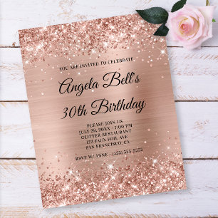 Flyer Convite de Aniversário de 30 Anos em Papel Brilhan