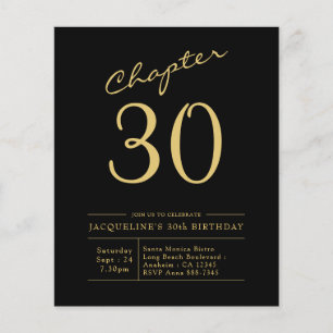 Flyer Convite de Aniversário de 30 anos no Orçamento Pre