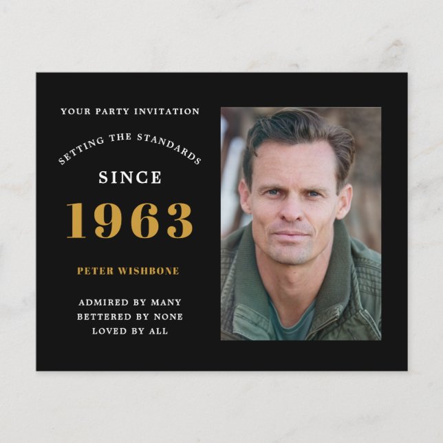 Flyer Convite de Aniversário de 60 anos Orçamento 1963 N (Frente)