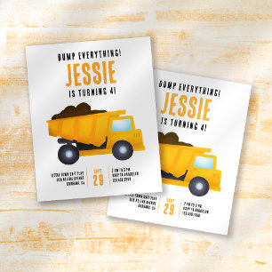 Flyer Convite de aniversário de Construção de Cubo