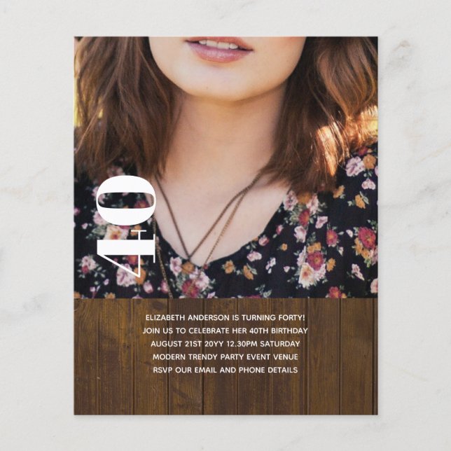 Flyer CONVITE DE ANIVERSÁRIO DE FOTOS - Qualquer rua de  (Frente)