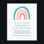 Flyer Convite de aniversário do PAPER Rainbow Kid<br><div class="desc">Está tentando dar uma festa de aniversário a um orçamento rigoroso? Não se preocupe, já te cobrimos! Pegamos alguns de nossos designs mais populares e criamos uma verdadeira faixa de orçamento, usando papel que é normalmente reservado para os folhetos de negócios. Este papel de 80 lb x 5, 6" de...</div>